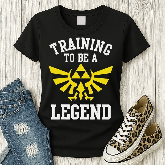 The Legend Of Hyrule Triforce Training To Be A Legend Womens T-Shirt