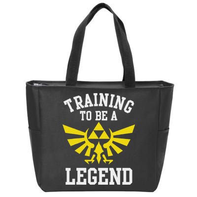 The Legend Of Hyrule Triforce Training To Be A Legend Zip Tote Bag
