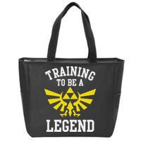 The Legend Of Hyrule Triforce Training To Be A Legend Zip Tote Bag