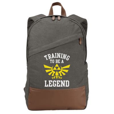 The Legend Of Hyrule Triforce Training To Be A Legend Cotton Canvas Backpack