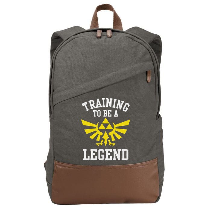 The Legend Of Hyrule Triforce Training To Be A Legend Cotton Canvas Backpack