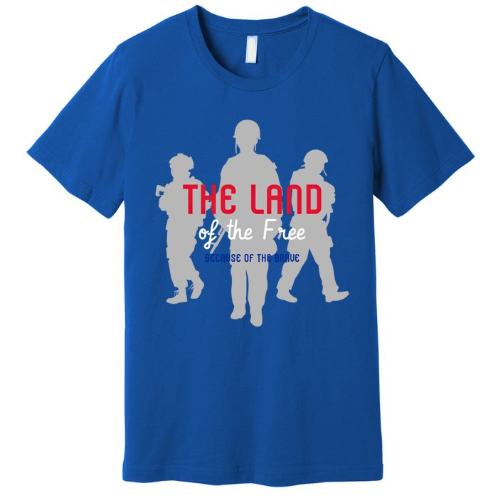 The Land Of The Free Because Of The Brave Cute Gift Premium T-Shirt