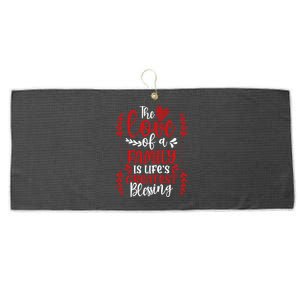 The Love Of A Family Is Life's Greatest Blessing Adoption Gift Large Microfiber Waffle Golf Towel