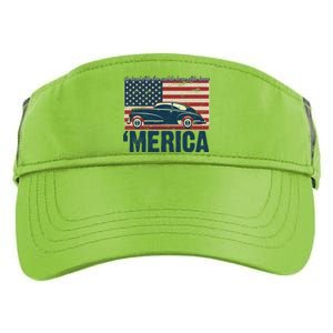 The Land Of The Free Home Of The Brave Classic American Car Adult Drive Performance Visor