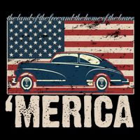 The Land Of The Free Home Of The Brave Classic American Car Backpack