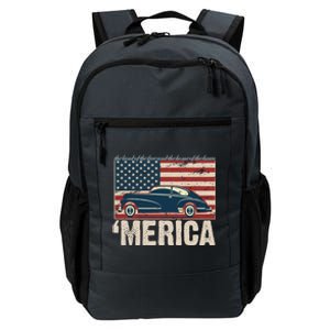 The Land Of The Free Home Of The Brave Classic American Car Daily Commute Backpack