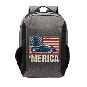 The Land Of The Free Home Of The Brave Classic American Car Vector Backpack