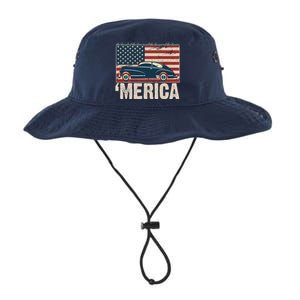 The Land Of The Free Home Of The Brave Classic American Car Legacy Cool Fit Booney Bucket Hat