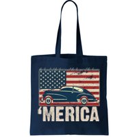 The Land Of The Free Home Of The Brave Classic American Car Tote Bag