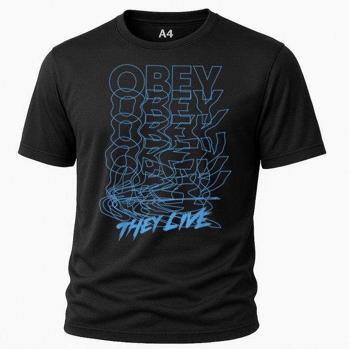 They Live Obey Outline Stack Performance Shirt