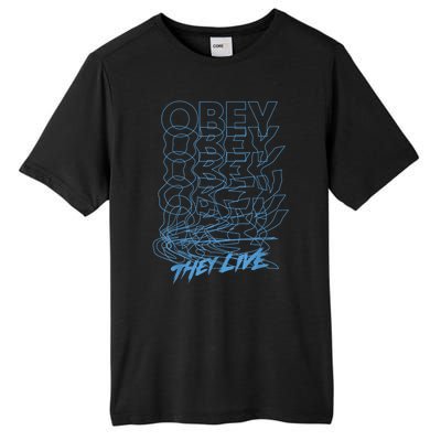 They Live Obey Outline Stack Tall Fusion ChromaSoft Performance T-Shirt