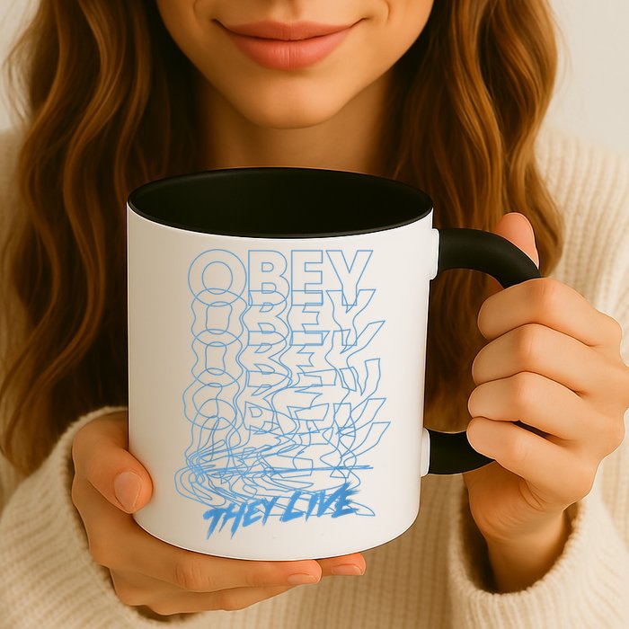 They Live Obey Outline Stack Mug