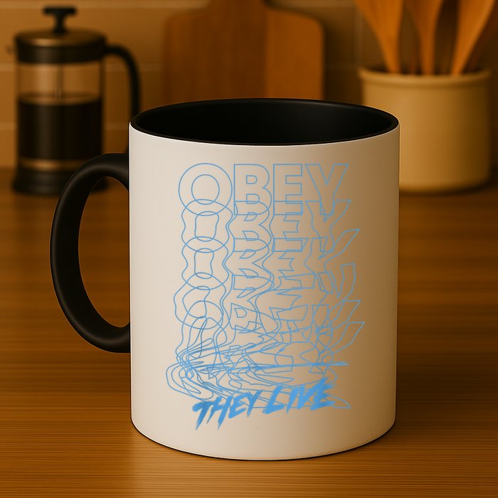 They Live Obey Outline Stack Mug