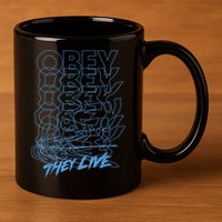 They Live Obey Outline Stack 11oz C Handle Ceramic Mug