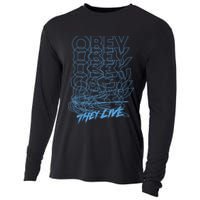They Live Obey Outline Stack Cooling Performance Long Sleeve Crew