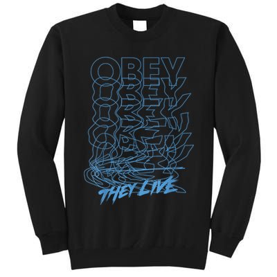 They Live Obey Outline Stack Tall Sweatshirt