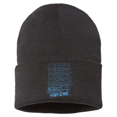 They Live Obey Outline Stack Sustainable Knit Beanie