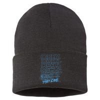 They Live Obey Outline Stack Sustainable Knit Beanie