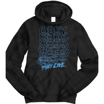 They Live Obey Outline Stack Tie Dye Hoodie
