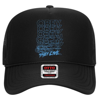 They Live Obey Outline Stack Trucker Hat