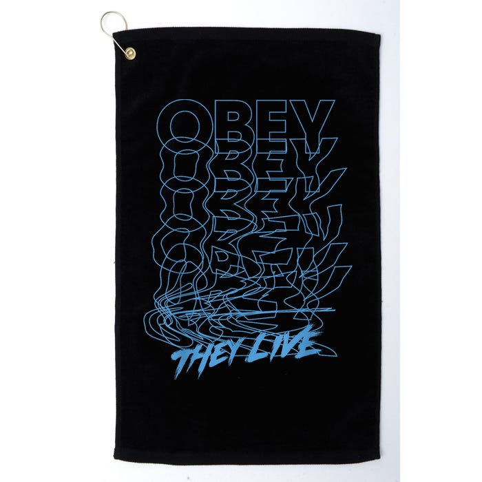 They Live Obey Outline Stack Golf Towel