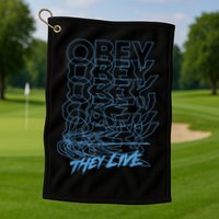 They Live Obey Outline Stack Golf Towel