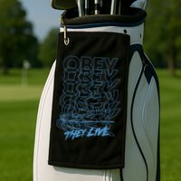 They Live Obey Outline Stack Golf Towel
