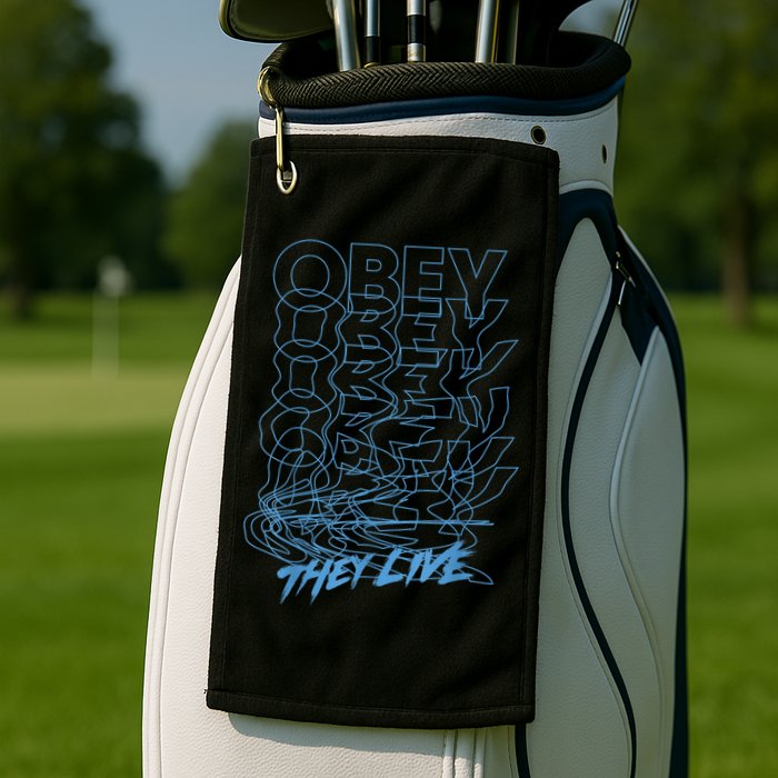 They Live Obey Outline Stack Golf Towel