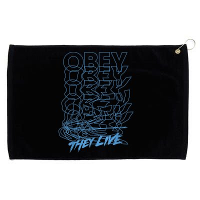 They Live Obey Outline Stack Grommeted Golf Towel
