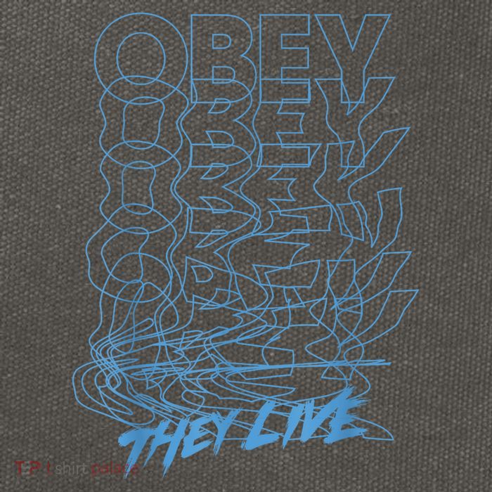 They Live Obey Outline Stack Cotton Canvas Backpack