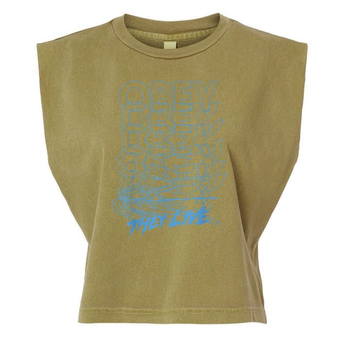 They Live Obey Outline Stack Garment-Dyed Women's Muscle Tee