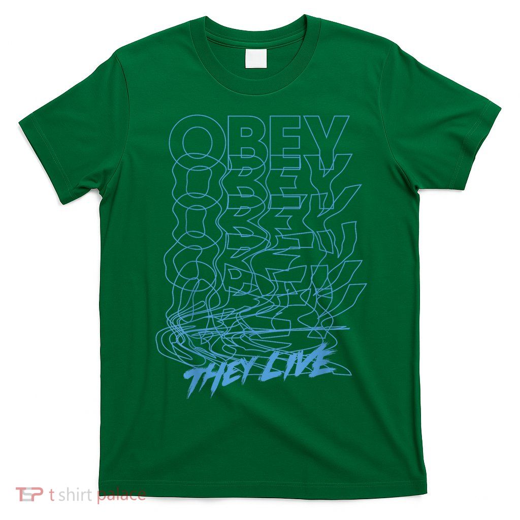 They Live Obey Outline Stack T-Shirt