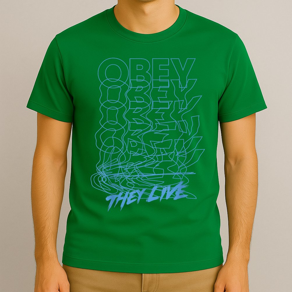 They Live Obey Outline Stack T-Shirt