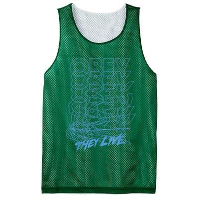 They Live Obey Outline Stack Mesh Reversible Basketball Jersey Tank