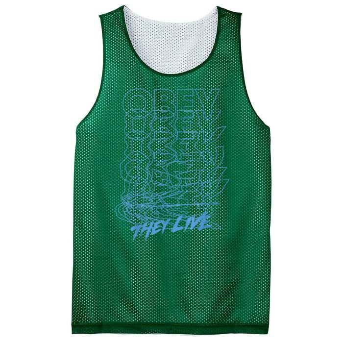 They Live Obey Outline Stack Mesh Reversible Basketball Jersey Tank