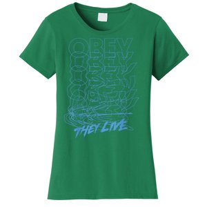 They Live Obey Outline Stack Women's T-Shirt