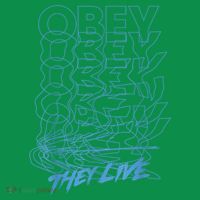 They Live Obey Outline Stack Women's V-Neck T-Shirt