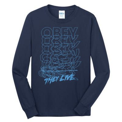 They Live Obey Outline Stack Tall Long Sleeve T-Shirt