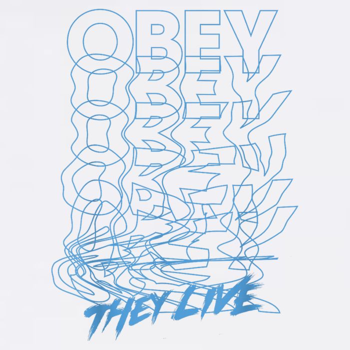 They Live Obey Outline Stack Garment-Dyed Sweatshirt