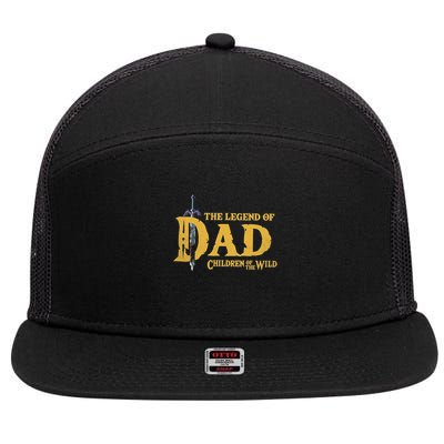 The Legend Of Dad Children Of The Wild 7 Panel Mesh Trucker Snapback Hat