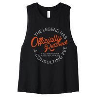 The Legend Officially Retired Women's Racerback Cropped Tank