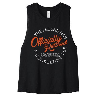 The Legend Officially Retired Women's Racerback Cropped Tank