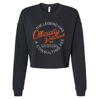 The Legend Officially Retired Cropped Pullover Crew