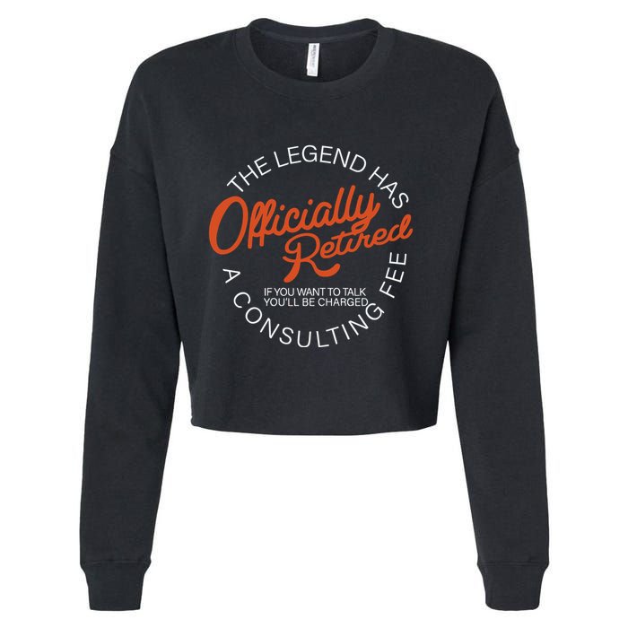 The Legend Officially Retired Cropped Pullover Crew