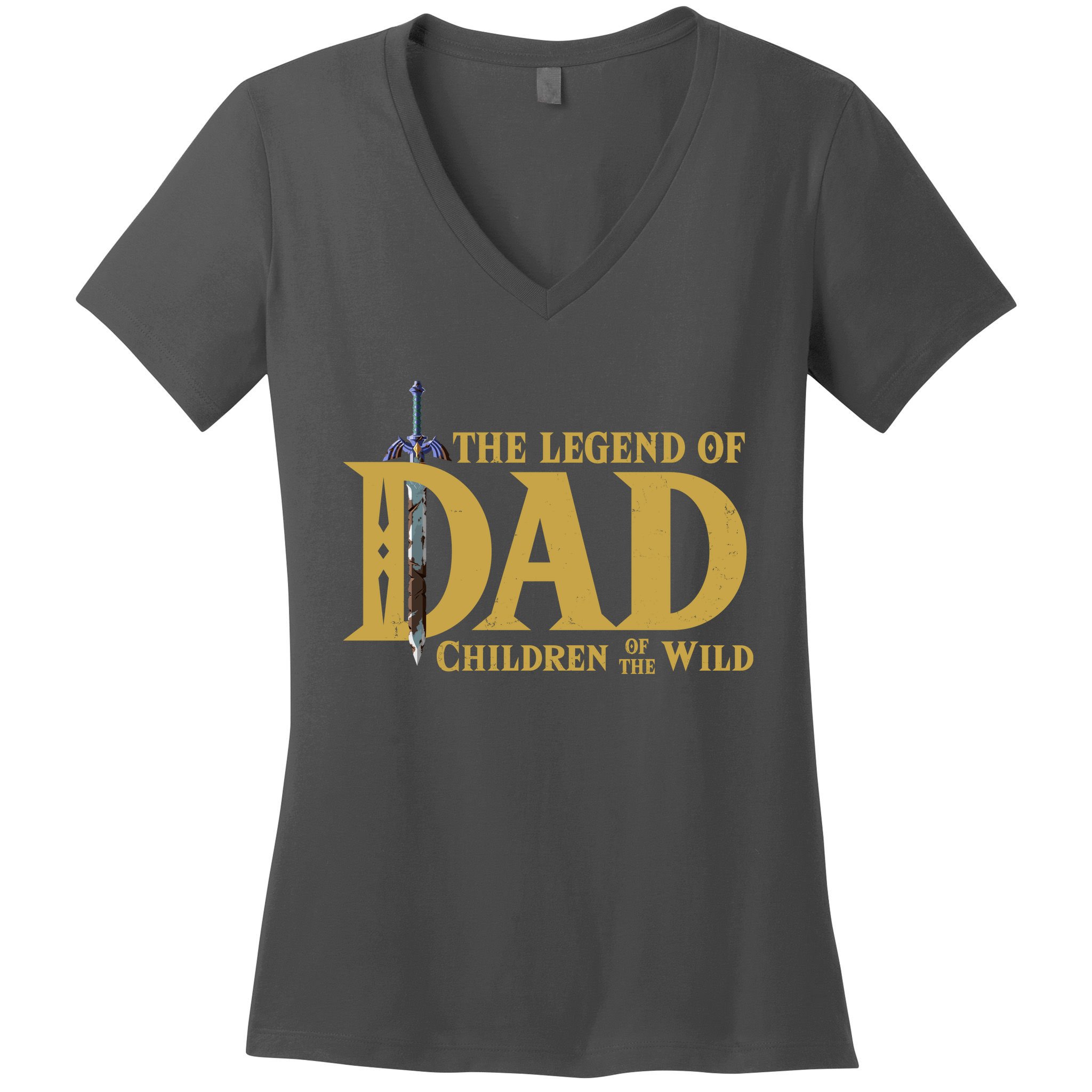 The Legend Of Dad Children Of The Wild Women's V-Neck T-Shirt