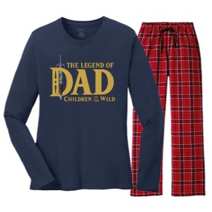 The Legend Of Dad Children Of The Wild Women's Long Sleeve Flannel Pajama Set 