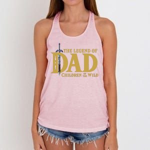 The Legend Of Dad Children Of The Wild Women's Knotted Racerback Tank