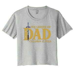 The Legend Of Dad Children Of The Wild Women's Crop Top Tee