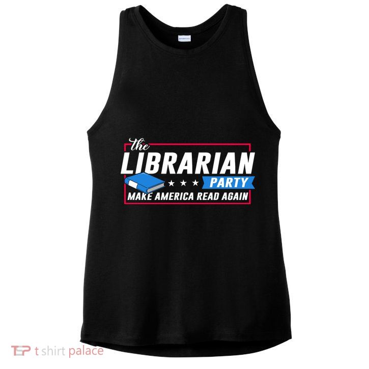 The Librarian Party: Make America Read Again Ladies PosiCharge Tri-Blend Wicking Tank