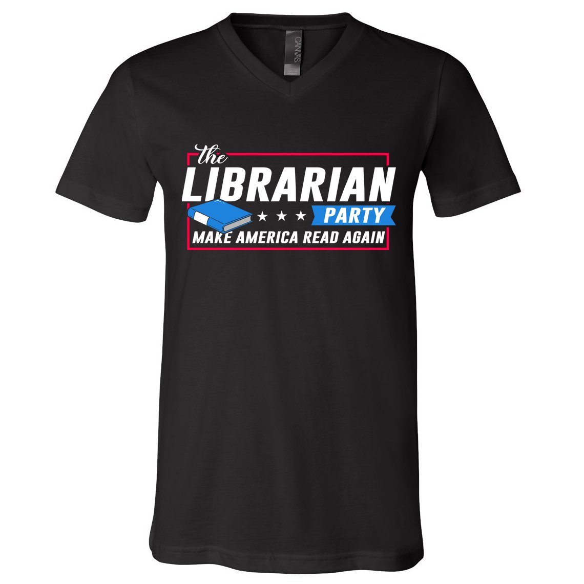 The Librarian Party: Make America Read Again V-Neck T-Shirt